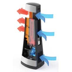 space age tower heater