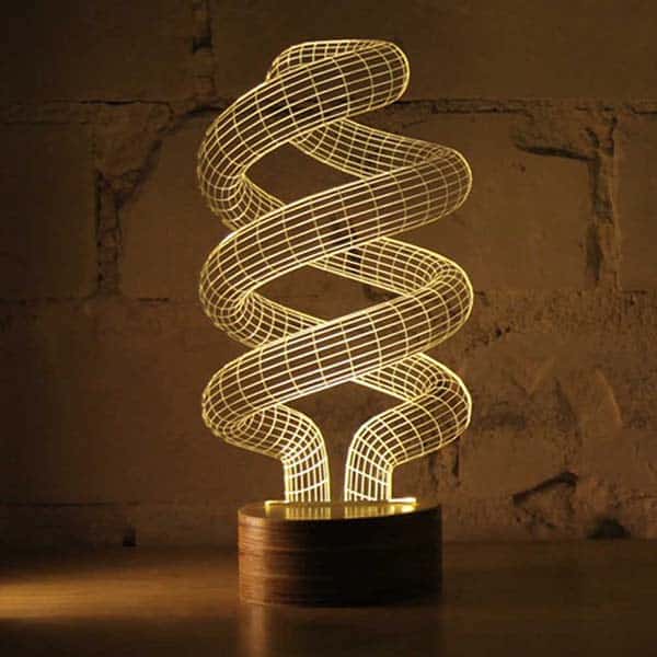 Spiral Bulb Optical Illusion LED Lamp