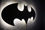 Batman LED Wall Light side view hung on wall