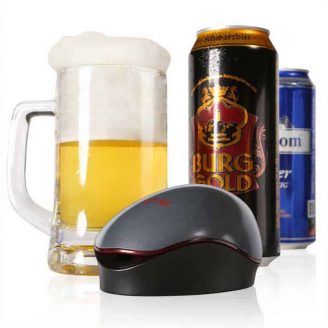 Portable-Automatic-Beer-Foamer with canned beers