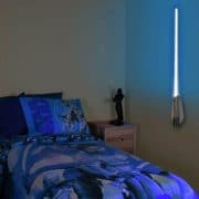 Star-Wars-Lightsaber-Night-light on bedroom wall
