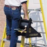 Ladder-Leveling-Tool being used as a toolbox