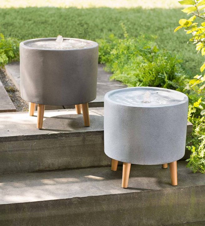 Concrete Vase Water Fountain in Two Colors