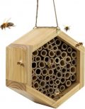 Handmade Bamboo Beehive with Mason Bees