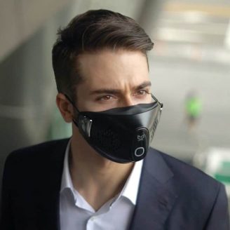 Smart Face Mask being worn