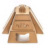 Mayan pyramid cardboard cat house4