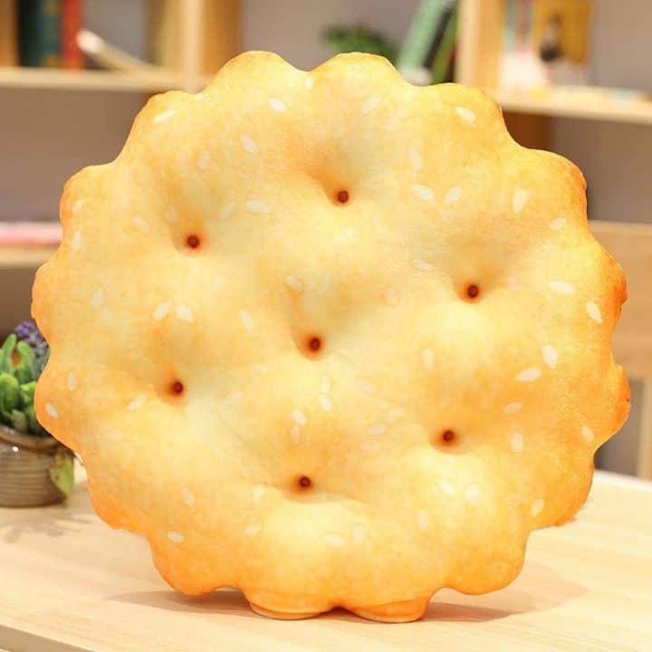 Soda Crackers Shaped Throw Pillows