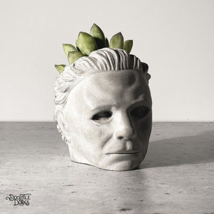 Michael Myers Concrete Planter