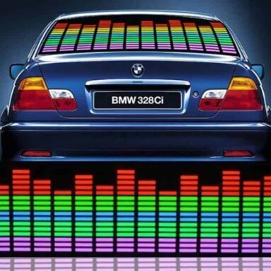 Car Sticker Equalizer Auto Music Rhythm LED Glow Lights