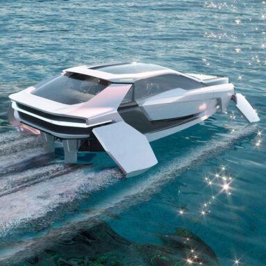 Future-E Electric Foiling Yacht Concept Flys Above the Water
