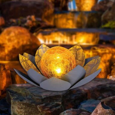 Lotus Flower LED Solar Light