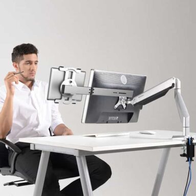 Locktek Swivel Gas Spring Monitor Mount Stand