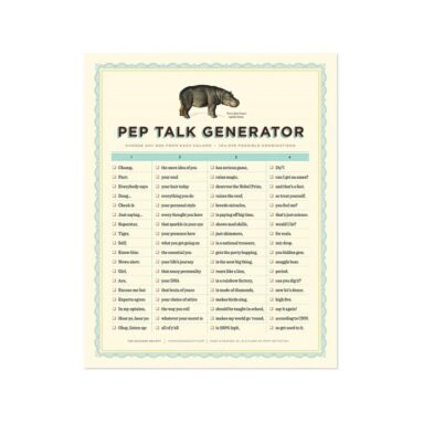 Pep Talk Inspirational Poster