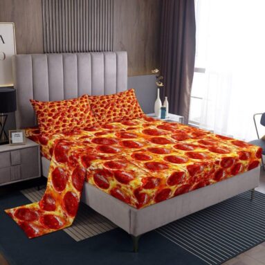 Pepperoni Pizza Bed Set