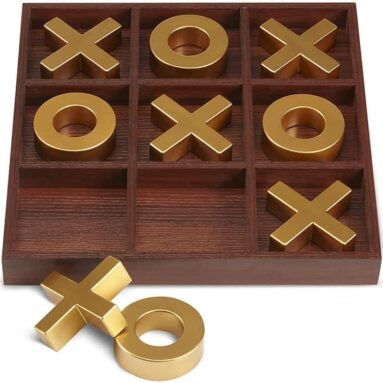 Solid Wood Tic-Tac-Toe Board Game