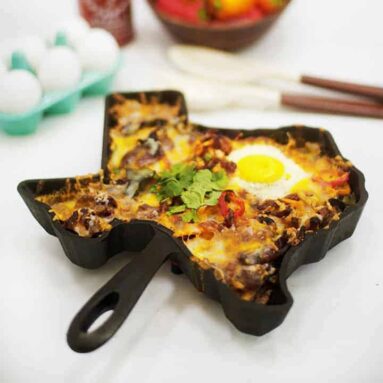 State Shaped Cast-Iron Skillet
