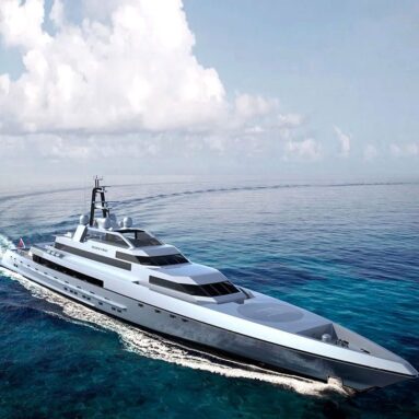 The Silver Edge 260-Foot Superyacht Has The Appearance of a Navy Frigate