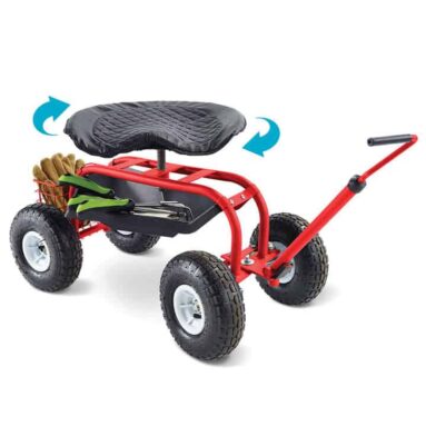 Swiveling Seat Utility Cart