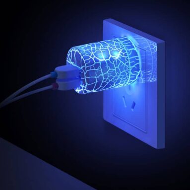 Momen 2A LED Glow Wall USB Power Outlet Adapter