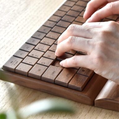 Wireless Wooden Computer Keyboard