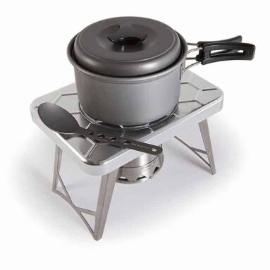Compact wood burning camping stove