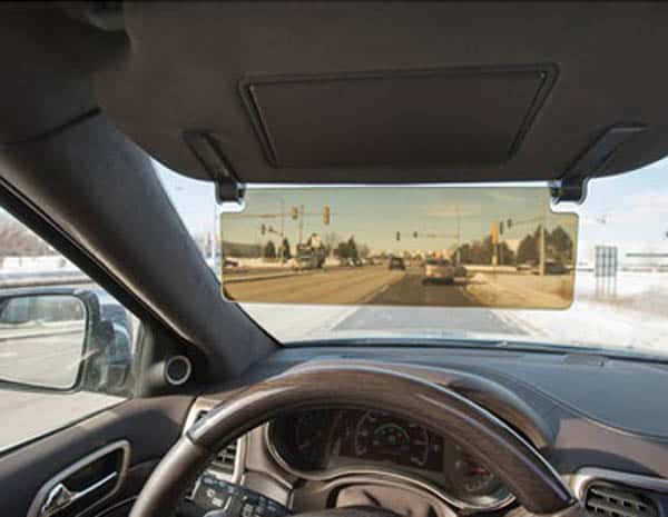 see through tinted auto sun visor