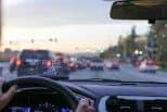 Heads-Up-Display on dashboard in traffic