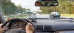 Heads-Up-Display on dashboard in highway traffic