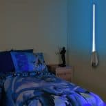 Star-Wars-Lightsaber-Night-light on bedroom wall