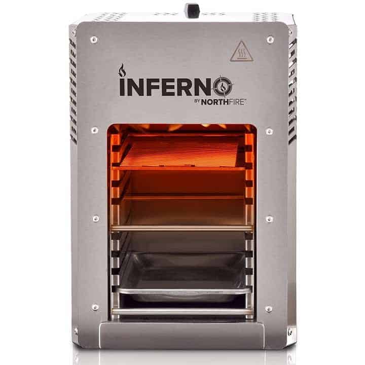 Inferno Infrared Grill lighted up