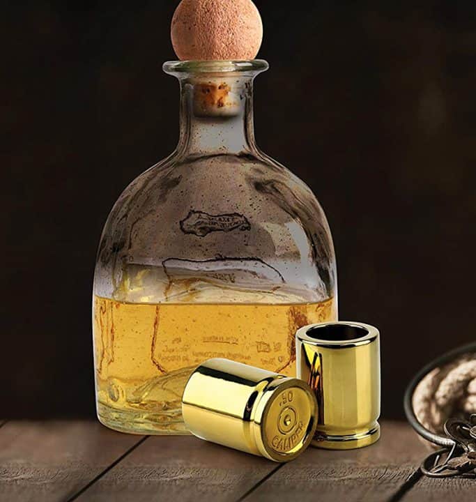 .50 caliber bullet casing shot glasses