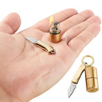 Mini Thumb Lighter and Knife Set