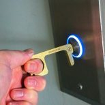 Touch-Free Brass Stylus Elevator Button