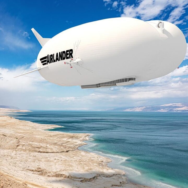 Airlander 10 Over Coast