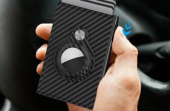 Men's Carbon Fiber Air Tag Wallet