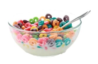 Cereal In Clear Glass Bowl